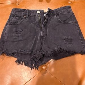 Pacsun black denim shorts